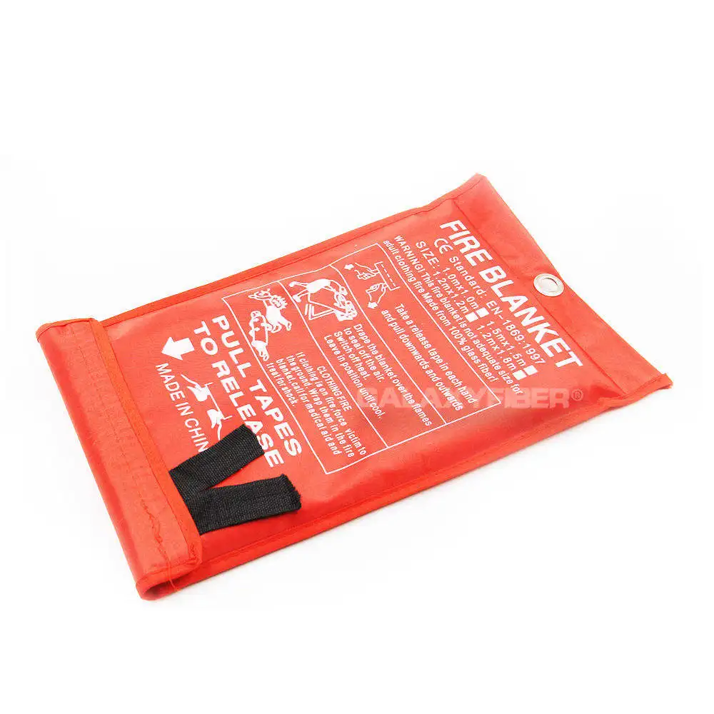Wholesale Low price 1m*1m China Manufacturer Fire Insulation Fiberglass Fire Proof Blanket Car Emergency Blanket