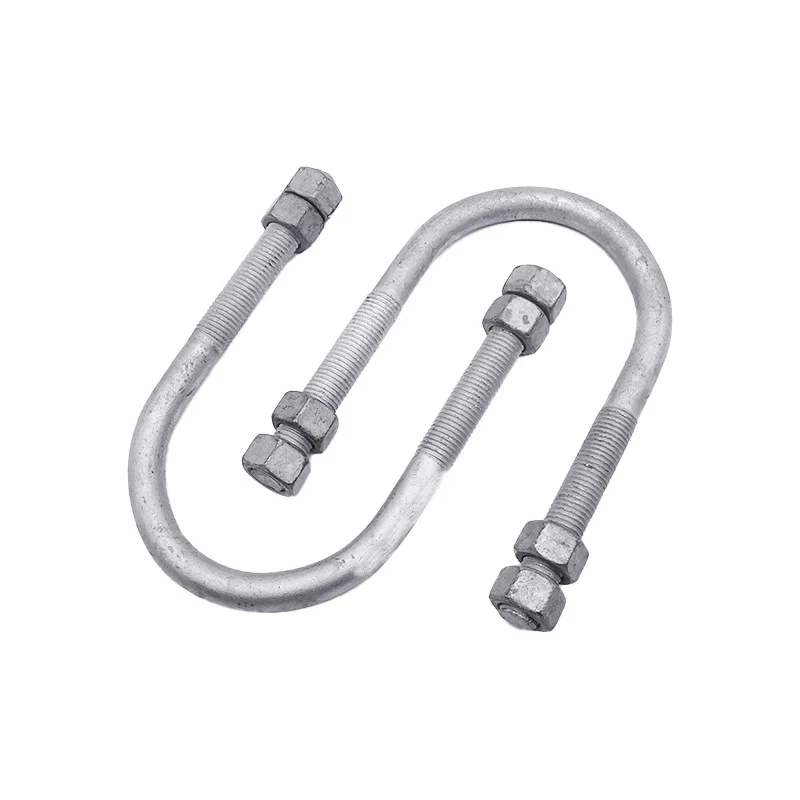 Grade 10.9/8.8 Heavy Duty Clamp with U-Bolt Plain Finish Hot DIP Galvanized Steel Double Edge Open End Style Includes Washer Nut