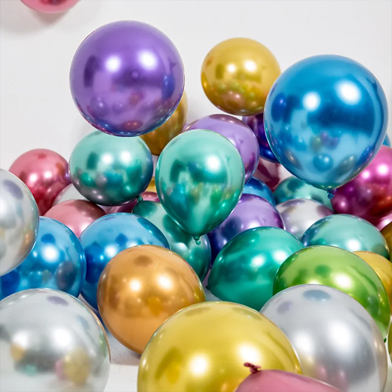 12 inch Metal Pearl Latex Balloons Thick Chrome Metallic Globos Birthday Decoration Chrome Party Metallic Balloon