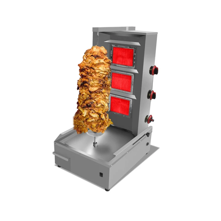 3 burners shawarma Gill machine Gas/Electric shawarma Doner Meat grill machine for sale BBQ GRILL