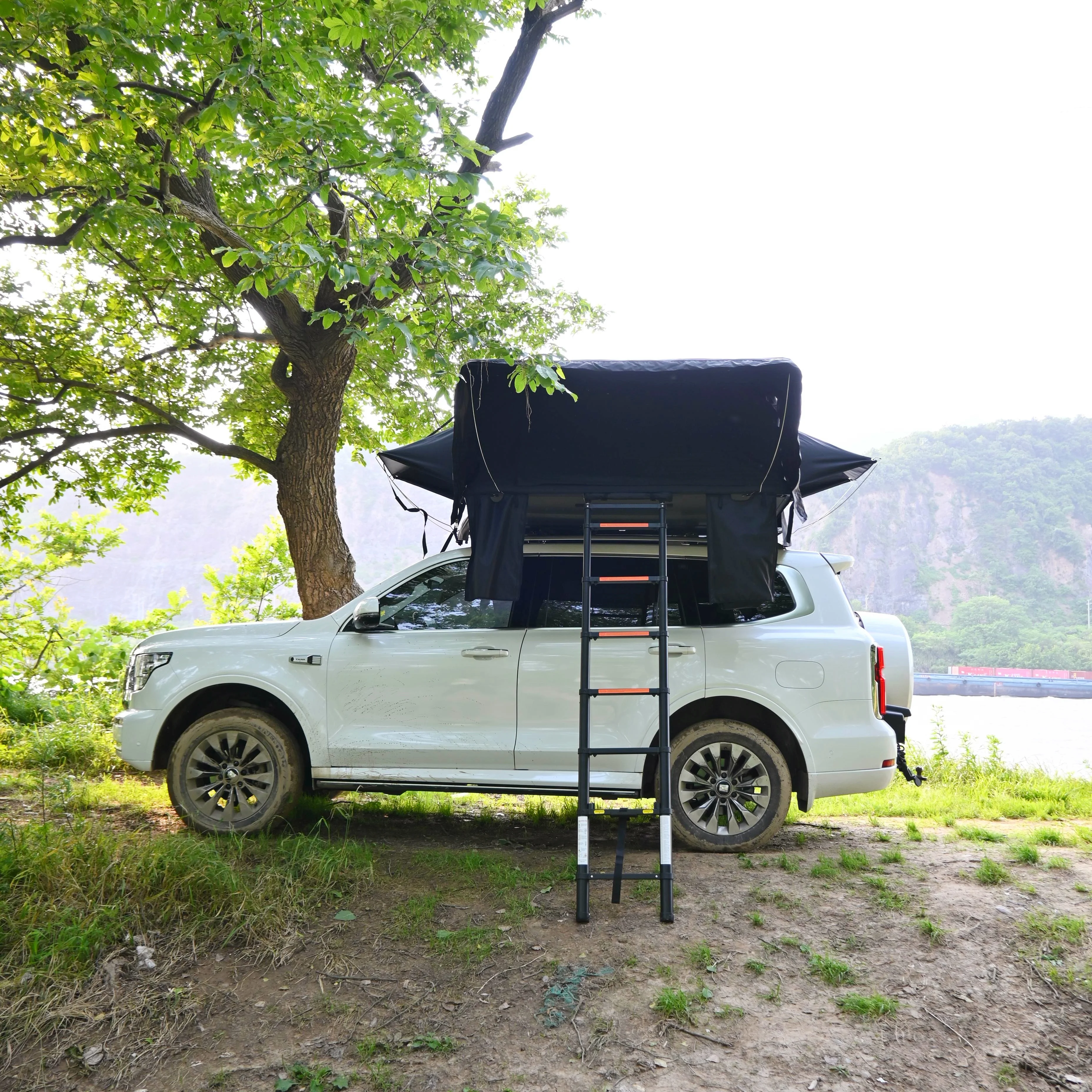 Portable Camper Pop Top Camp Roof Top Tent With Upgraded High-Density Sponge Mattress