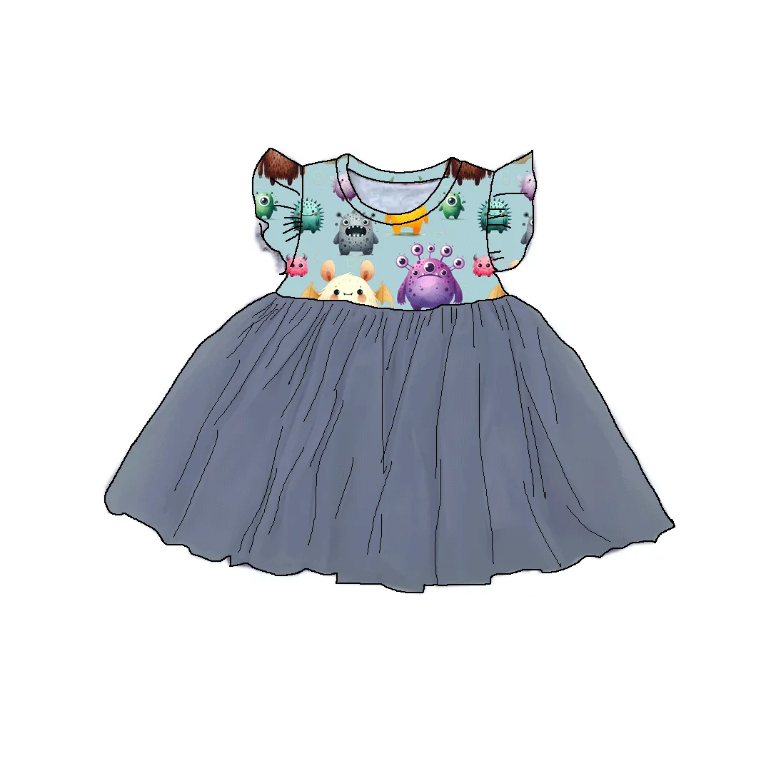 Soft Breathable Bamboo Fabric Custom love heart Patterns Newborn Baby Girl Maxi Dress with Long Sleeves bow Design