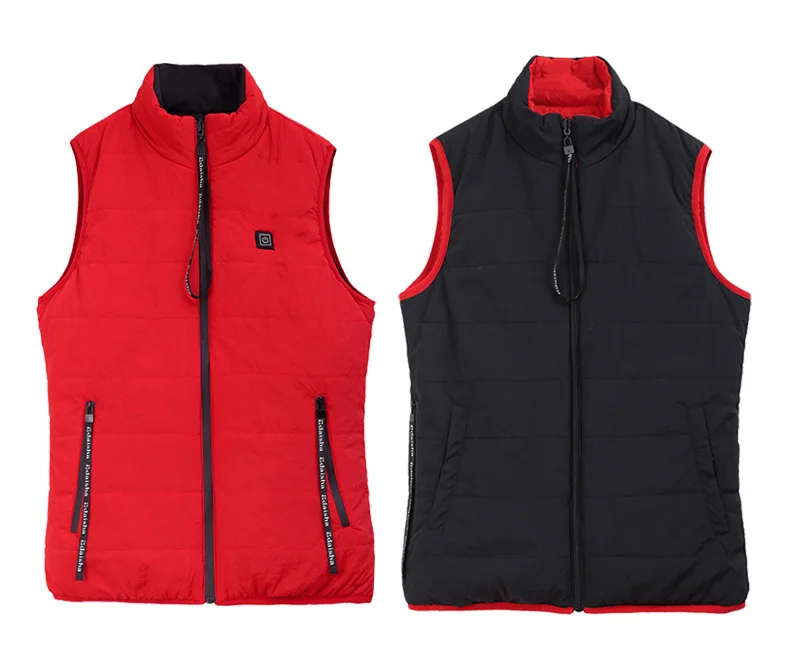
Sidiou Group Smart Heated Cotton Waistcoat Wear On Both Sides Autumn and Winter Electric USB Charging Heating Vest for Ladies 