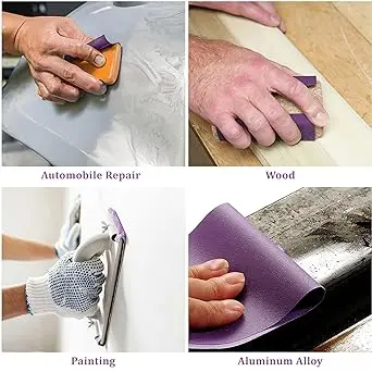 100PCS 9 x 11in White Fused Alumina Sandpaper 120-220 Grit Purple Wet Dry Sanding Sheets Abrasive Tools