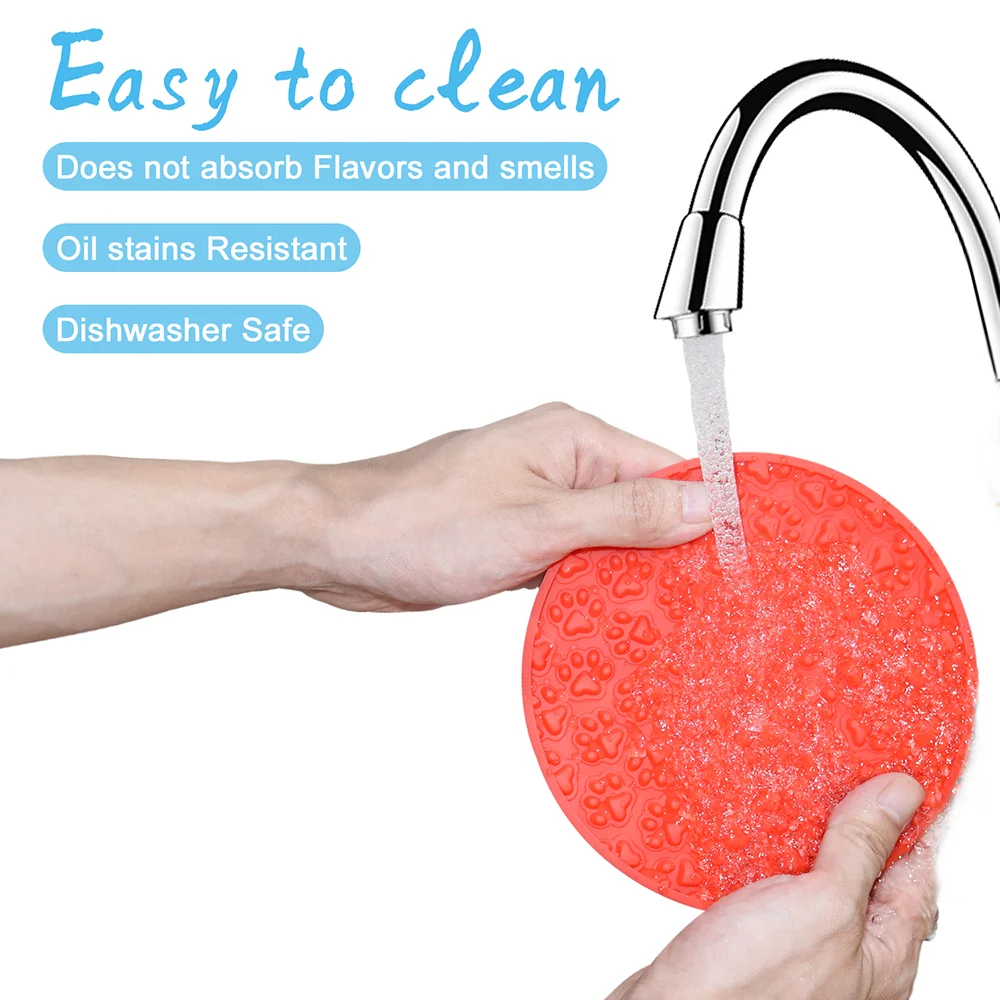 
Dropshipping Hot selling Diameter BPA Free Approved Ecofriendly Silicon Pets Bath Mat Rubber Dog Bath Suction Toy 