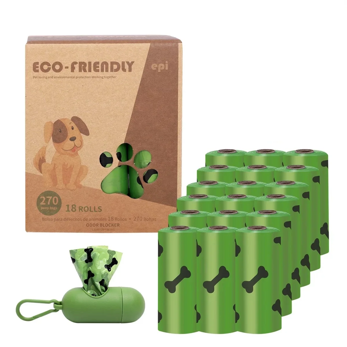 Amazon best seller high quality Eco-friendly pet poop bags bio-degradable pet waste bags