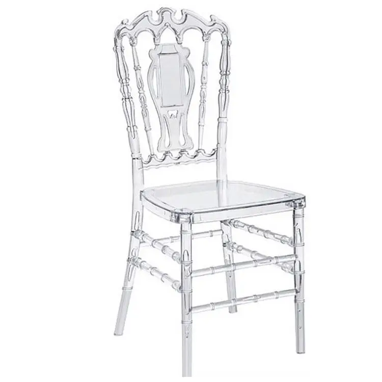 Factory outlet stackable chair with armrest acrylic transparent chairs