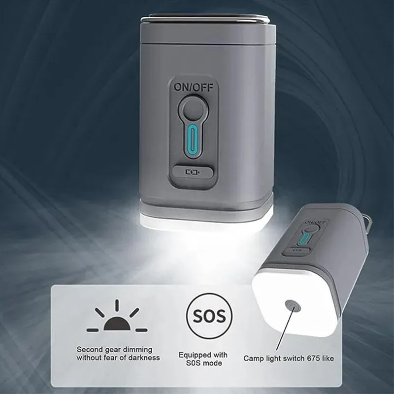 Mini USB Rechargeable Electric Air Pump with camping lantern for Air cushion/Mattress/Air Bed