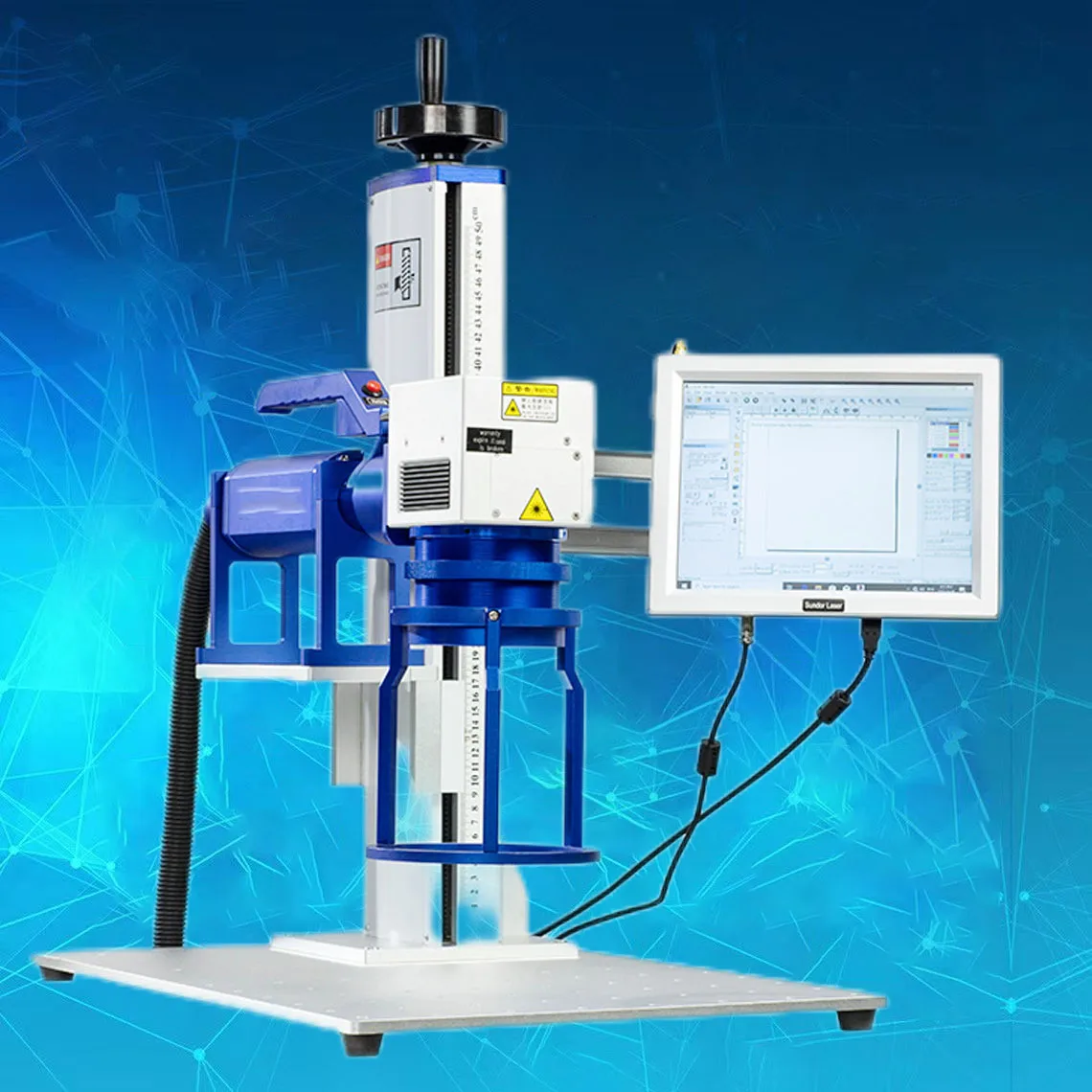 Portable Handheld Max Raycus Jpt Metal 20w 30w 50w 100w Laser Engraver Desktop Portable Split Fiber Laser Marking Machine