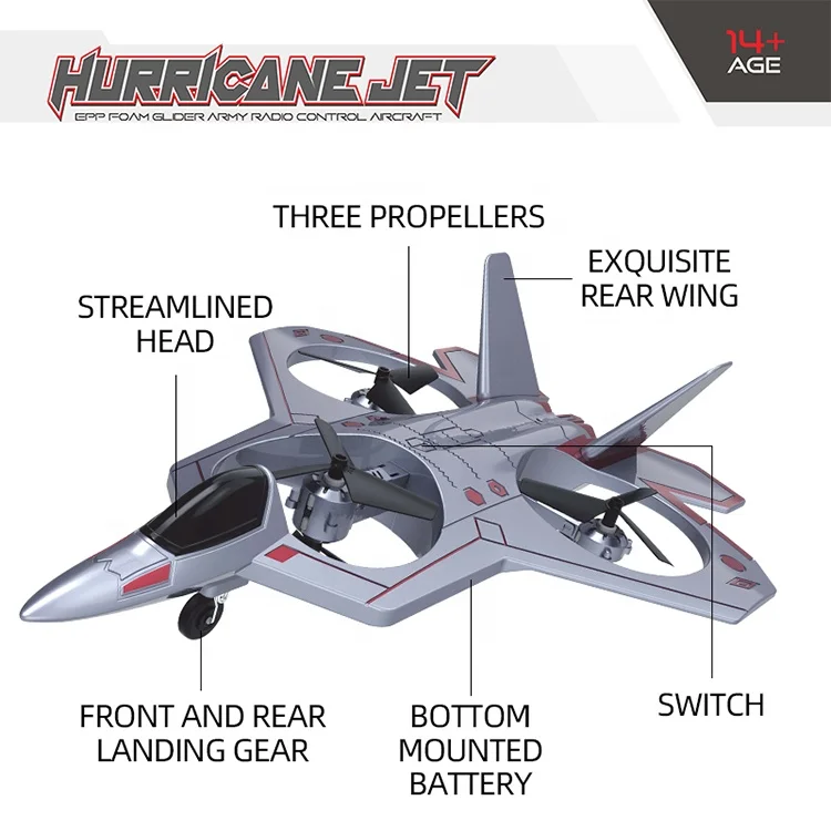 EPP Foam 2.4G RTF Electric High Speed Triaxial 3D Roll Flip LED Remote Control Plane Quad copter Toy RC F35 Airplane Helicopter
