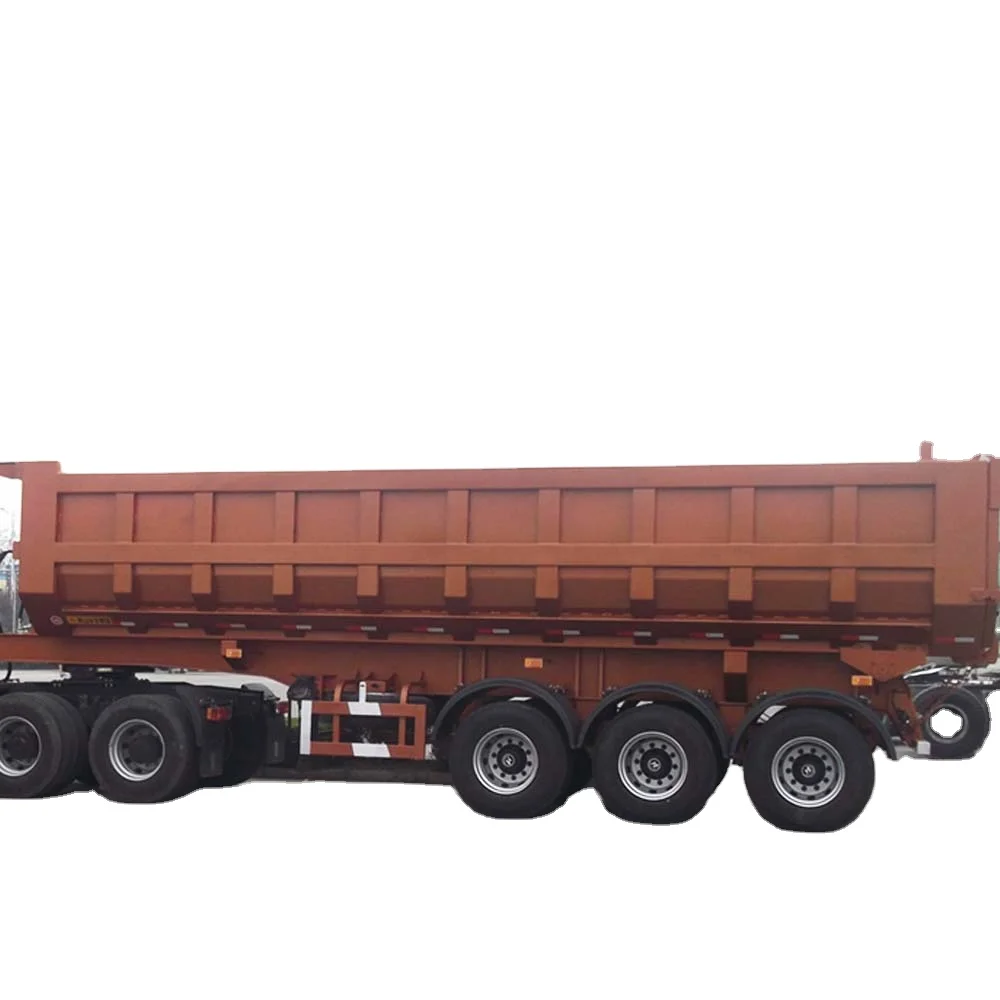 high load tool truck ship brick good quality semi trailer u-type rear dump tipper trailers