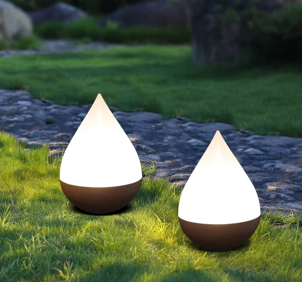garden interior decoration waterproof ip44 solar water drop light led table  lamp