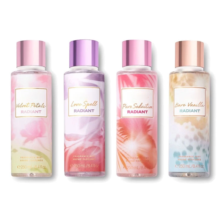 High quality Perfumes Longlasting Body Mist for lady Body Splash Fragrance Body Mist Fragrance mist 250ml