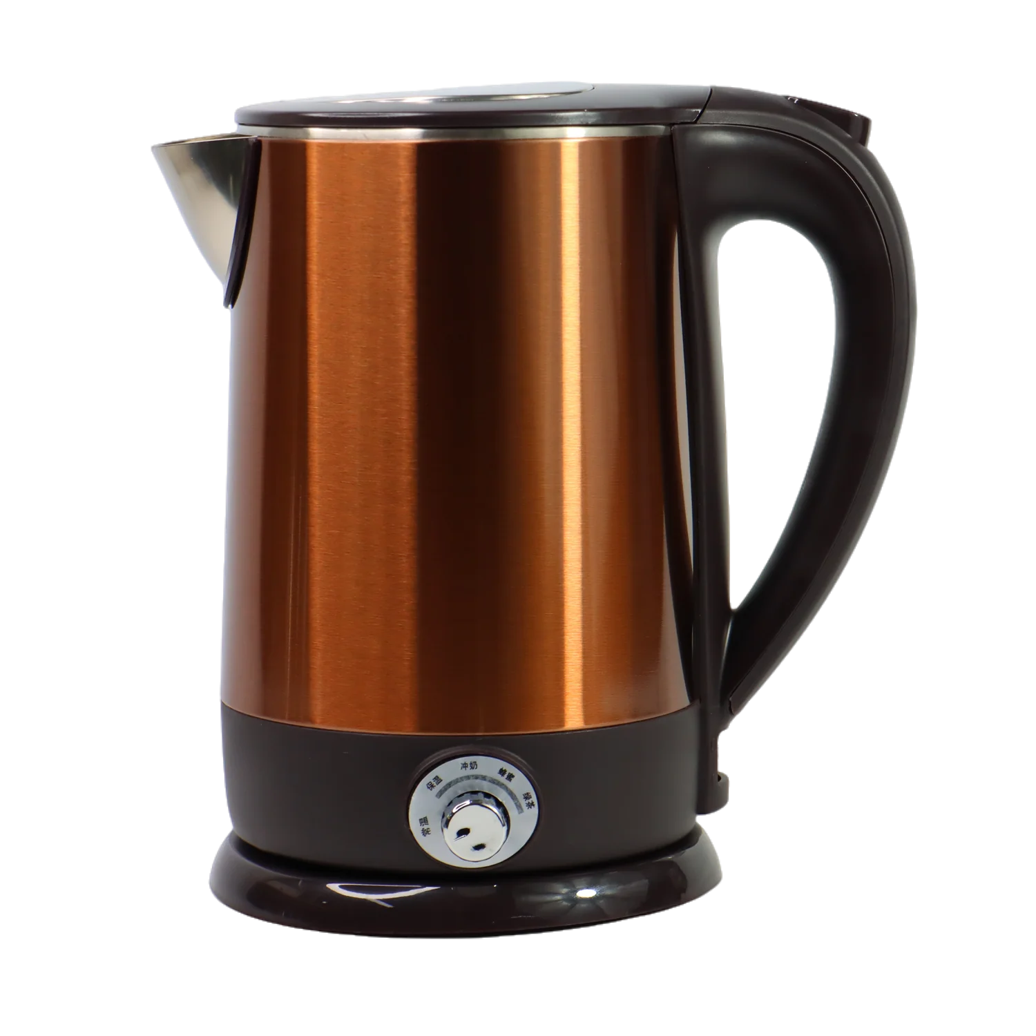 Chocolate-Tone Stainless Steel 1.8L Anti-Heat Electric Kettle  220V 50-60Hz 1800W Perfect for Dubai Market