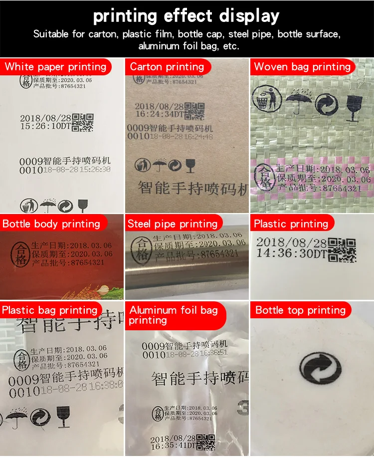 600dpi Portable Inkjet Printer Code Machine Handheld Expiry Date Batch Number Inkjet Printer