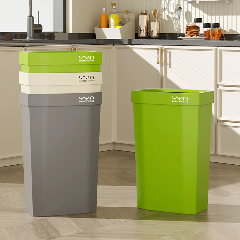 25L/6.6 Gallon Waste Bin Basket Indoor Dustbin Mesh Plastic Food Large Garden trash bin for kitchen