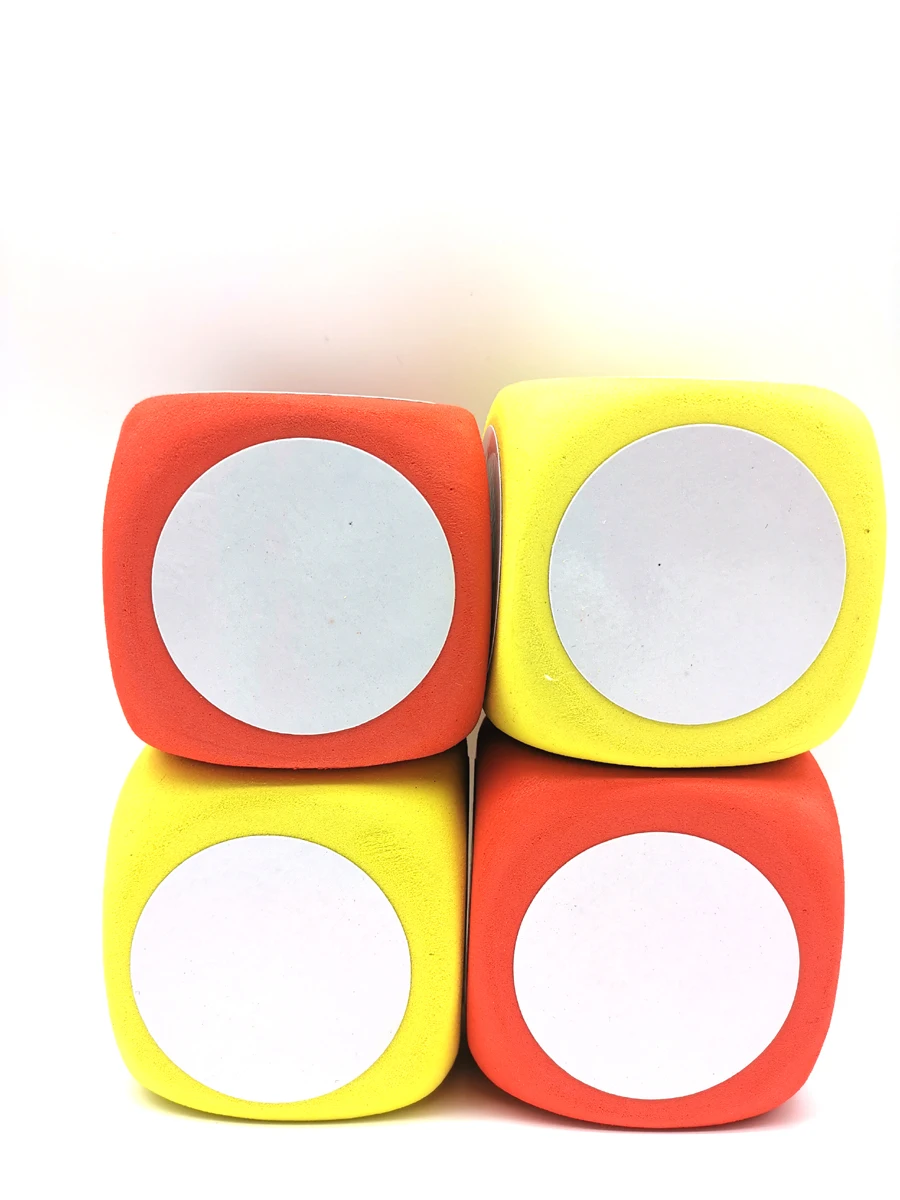 Dry erasable foam color cube teaching aids for kids education foam custom Dice