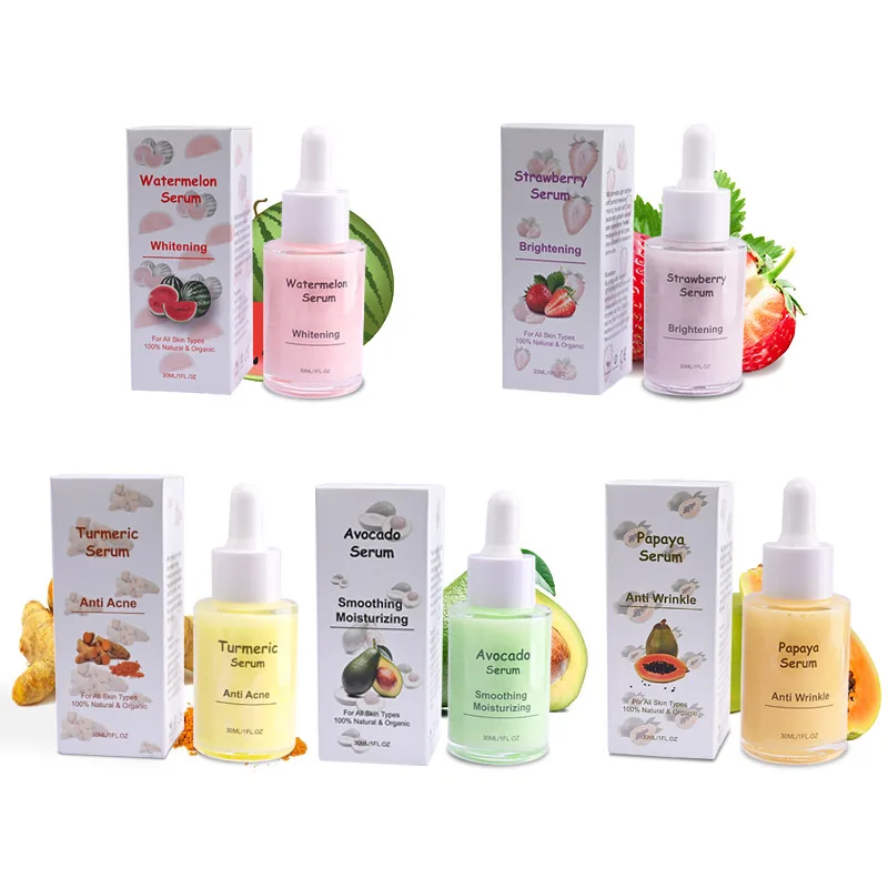 Hot Sell Custom NO LOGO 30ML Natural Organic Fruit Extract Moisturizing Whitening Milk Facial Serum For All Type Skin