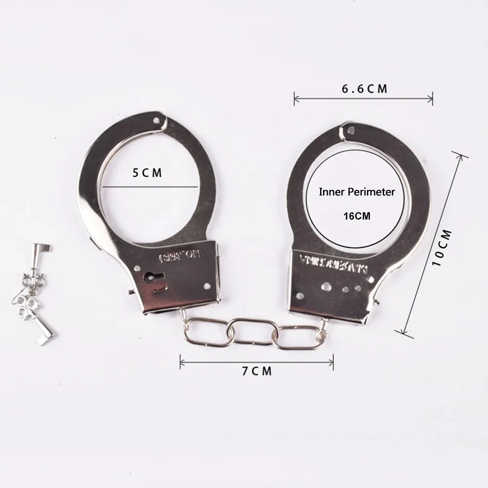 Fake Handcuff Prison Guard Prisoner Handcuff Halloween Cosplay Party Performance Stage Costume Accessories Prop