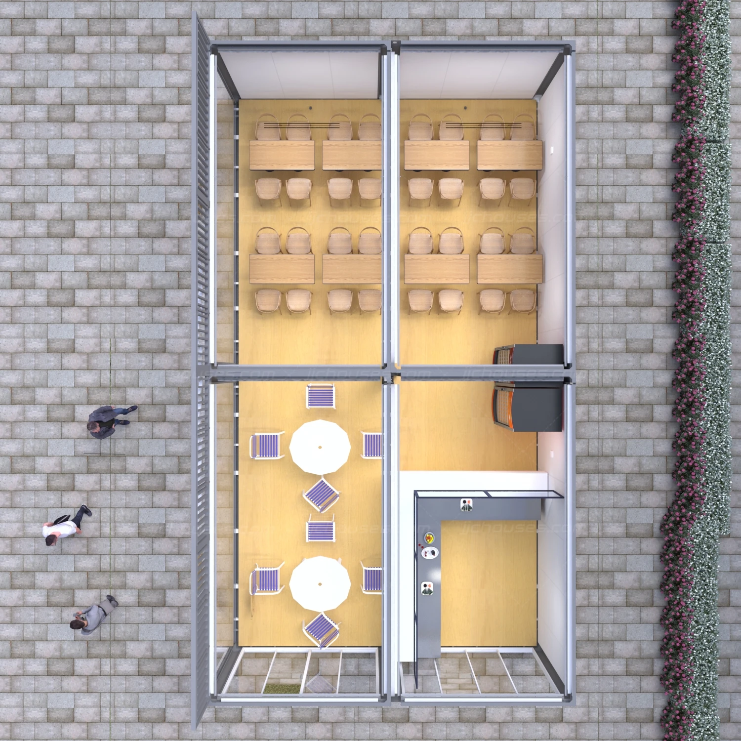 container houses for sale,prefabricated modular living pefab container restaurant house,German home model restaurant container