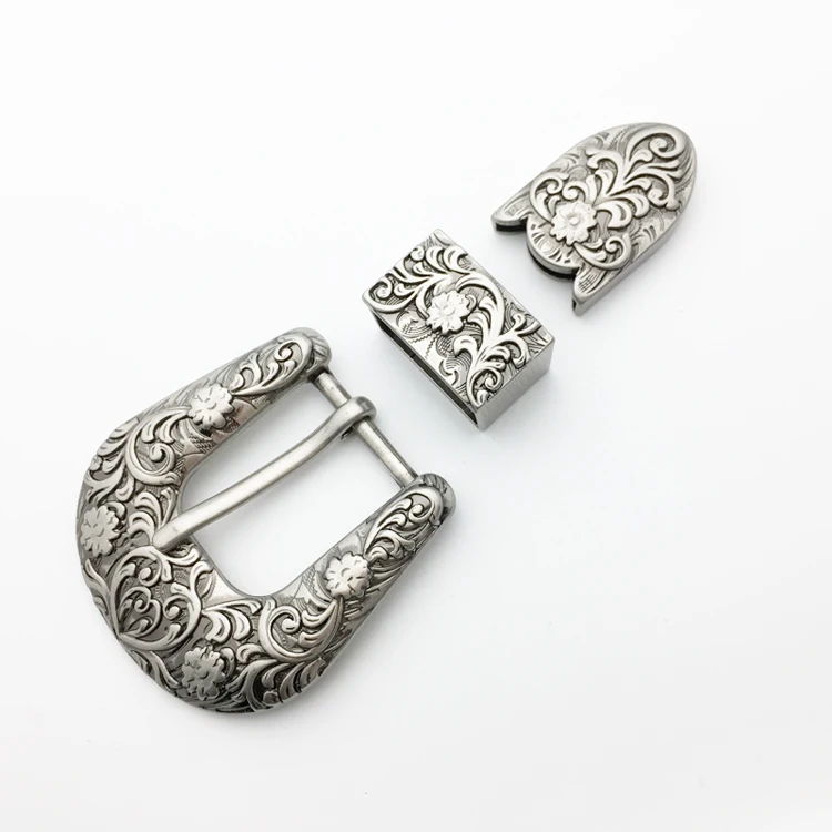 2022 Hot sale various widely used wholesale western 3pcs buckle set custom belt buckle