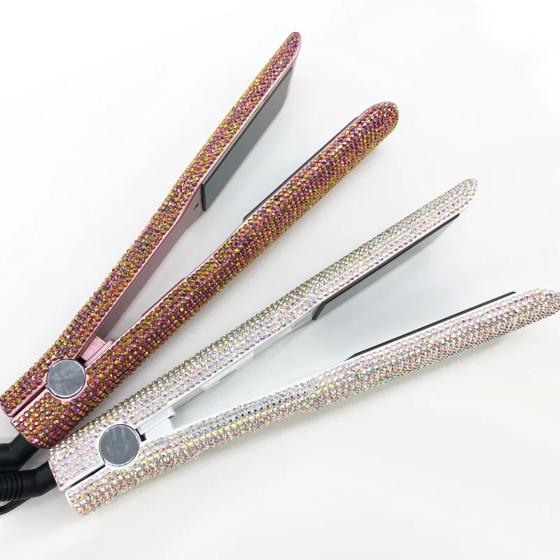 Wide plate professional best flat iron permanent steam hair straightener titanium,private label hair curler and straightener