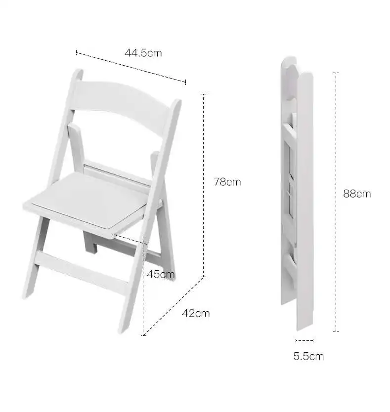CHR006 Wholesale Portable Soft Sit Wedding Event Living Room Chair Resin Folding Chair for Banquet