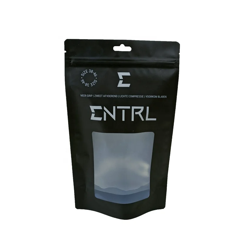 F In stock food Clear Window Smell Proof Mylar Zipper Stand up pouch Bags Sprite Bags