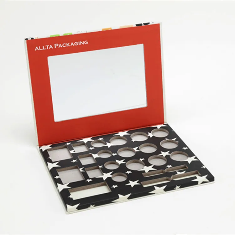 
Custom shape eco friendly square makeup eyeshadow palette box set 