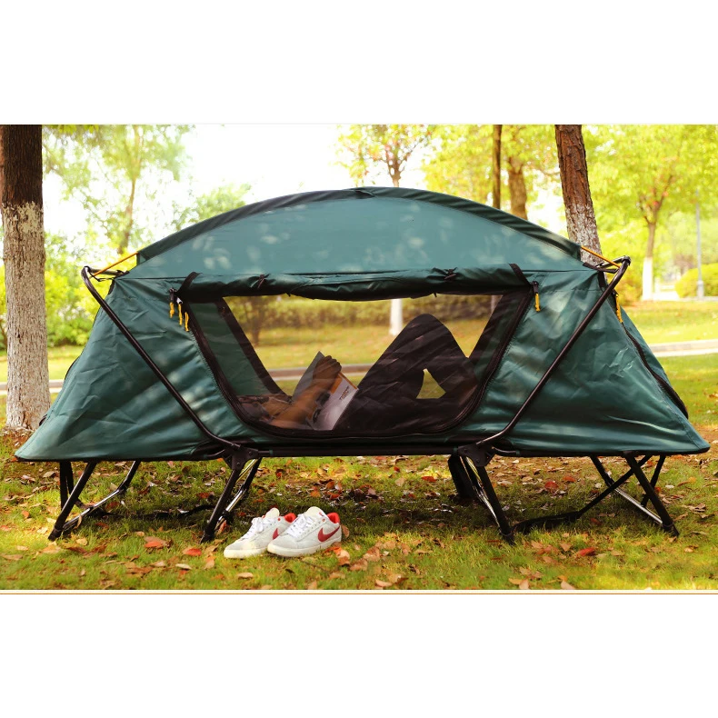 Camping Automatic Pop Up Tent Off Ground Waterproof Camp Bed Outdoor Family Tents