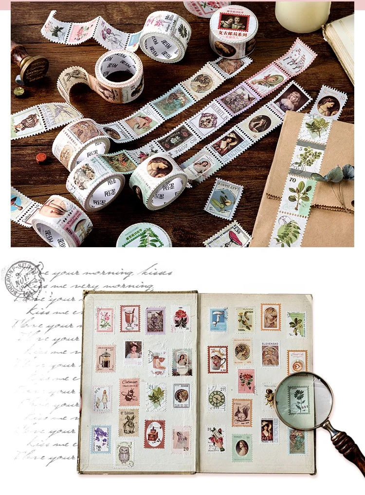 Cheap Customized DIY Craft Stamp Stickers Label Perforated Washi Tape