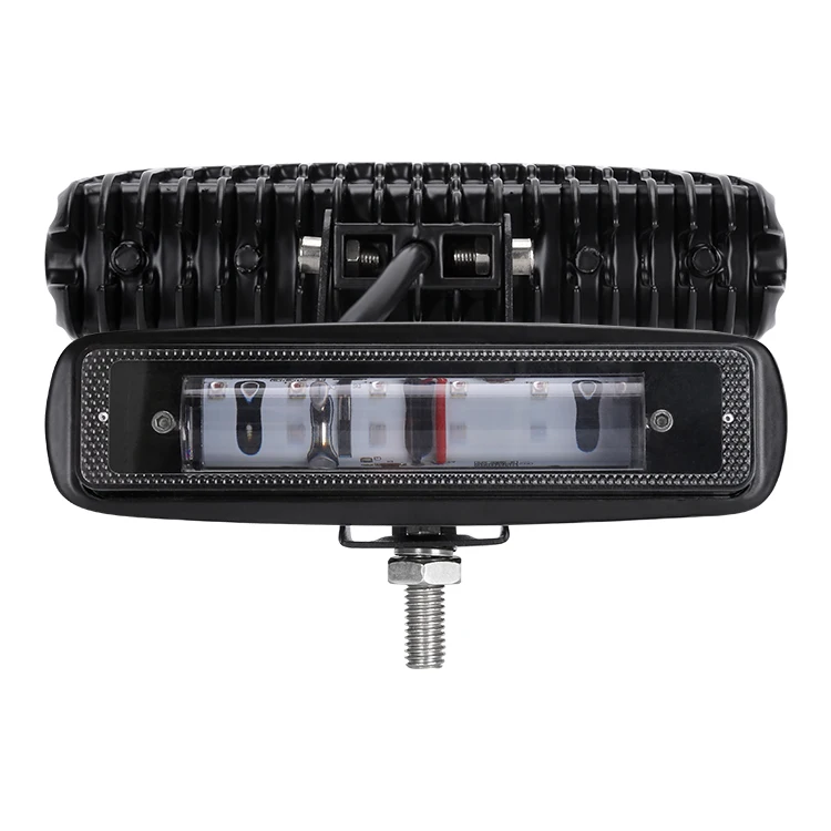 24V 18W 6Inch Work Light Bar Spot Single Row 4D Lens LED Fog Lamp For Car SUV Off-road SUV
