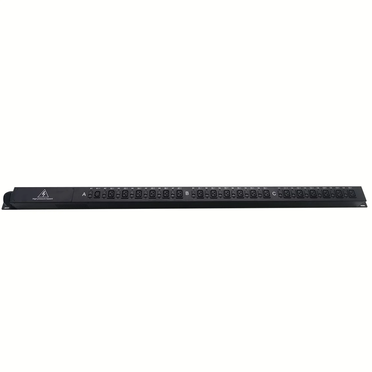 Black Independent Sub Control C13 C19 415V 100A Intelligent Pdu Cabinet Socket Power Strip