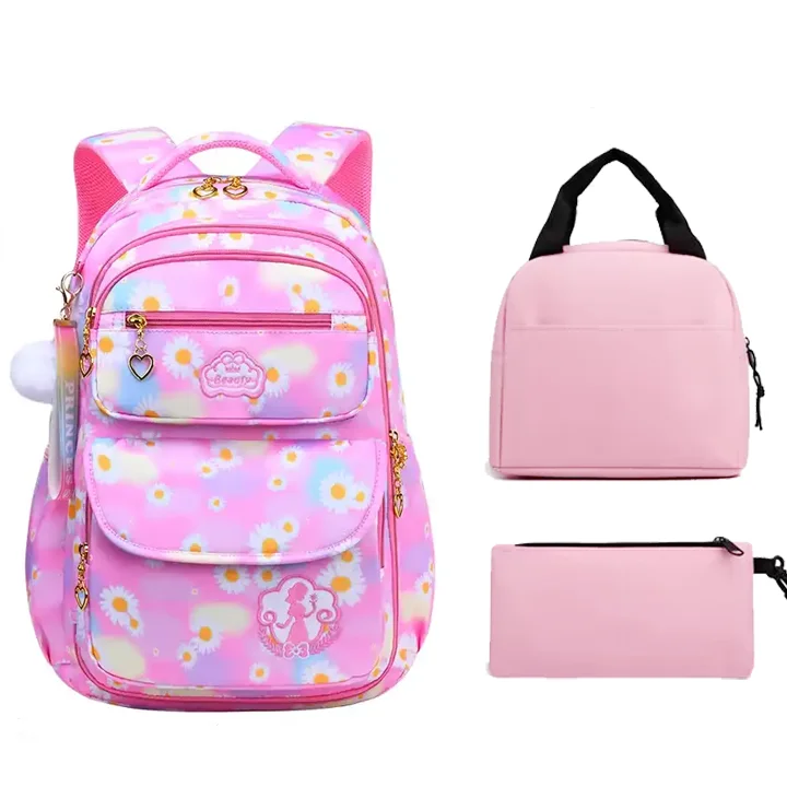 morrales Schoolbag Primary school students gradient wholesale girls 6-12 years old backpack burden reduction Princess Lady  bag