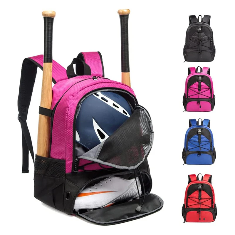 Hot selling baseball backpack bag casual sports backpack bags gym sports backpack for women