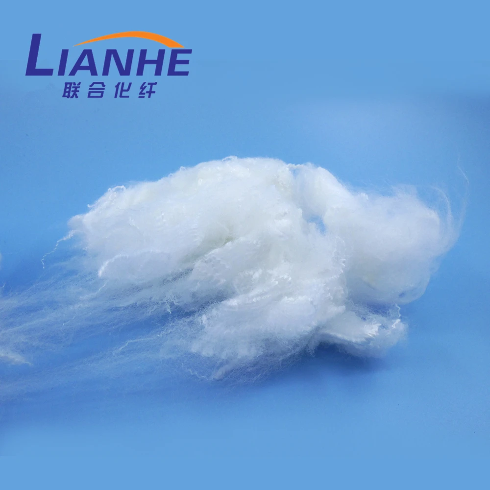 virgin 1.5d 38mm raw white fibre de polyester for spinning