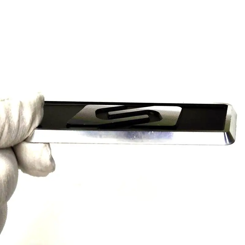 Factory wholesale custom high-quality brand logo embossed anodizing diamond-cutting aluminum metal nameplate