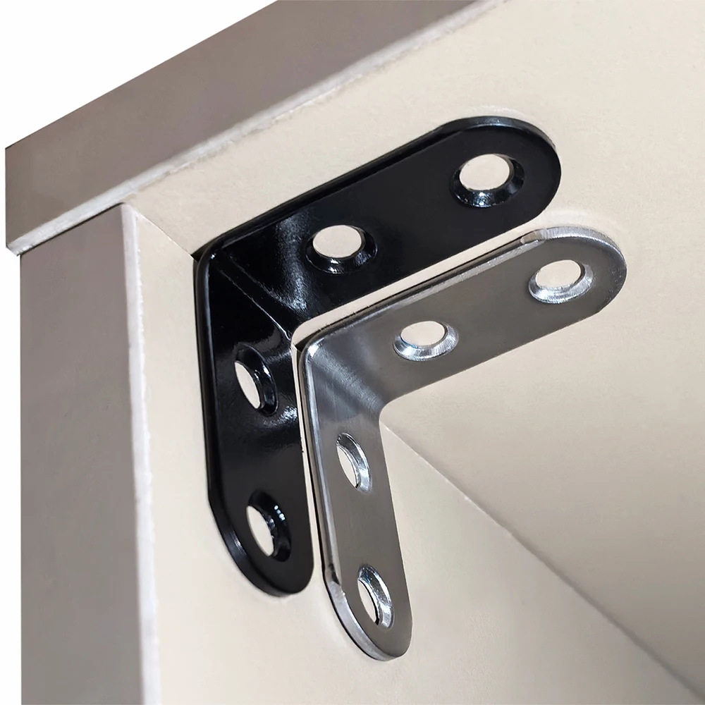 90 Degree L Shape Stainless Steel Corner Bracket For Furniture And Wood Metal Corner Shelf Brackets