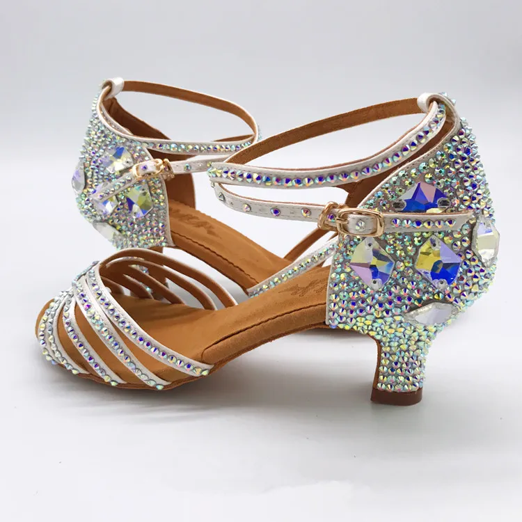 
Sain Upper Professional Dancing Shoes Ballroom Latin Dancing Shoes Rhinestone Salsa Dance Shoes 