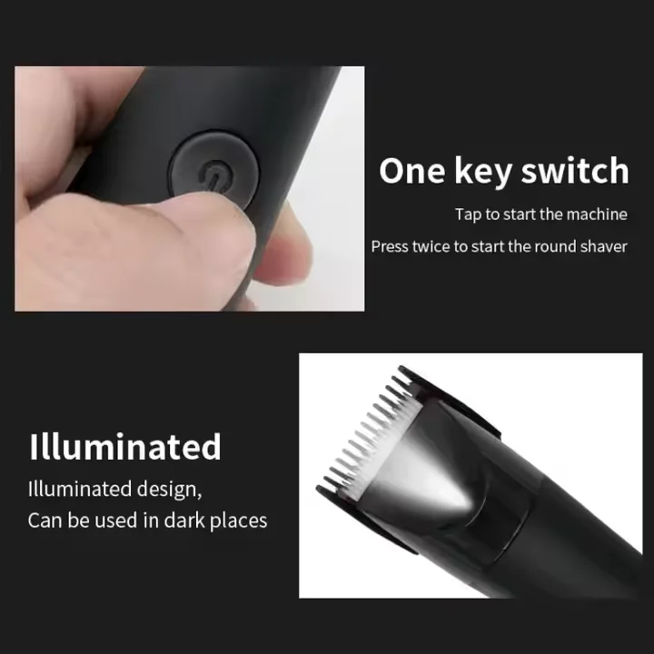 Body Hair Trimmer Electric Groin Hair Shaver for Balls Epilator Male Pubic Hair Trimmer Hair Removal for Chest Armpit Body Razor