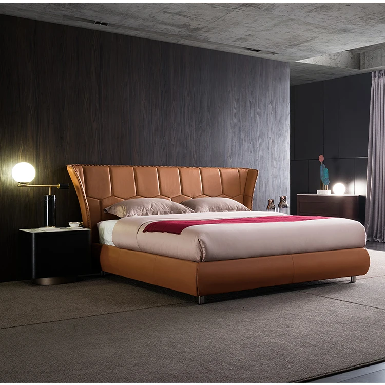 
Leather Modern King Bed or Double bed Cheapest Price 