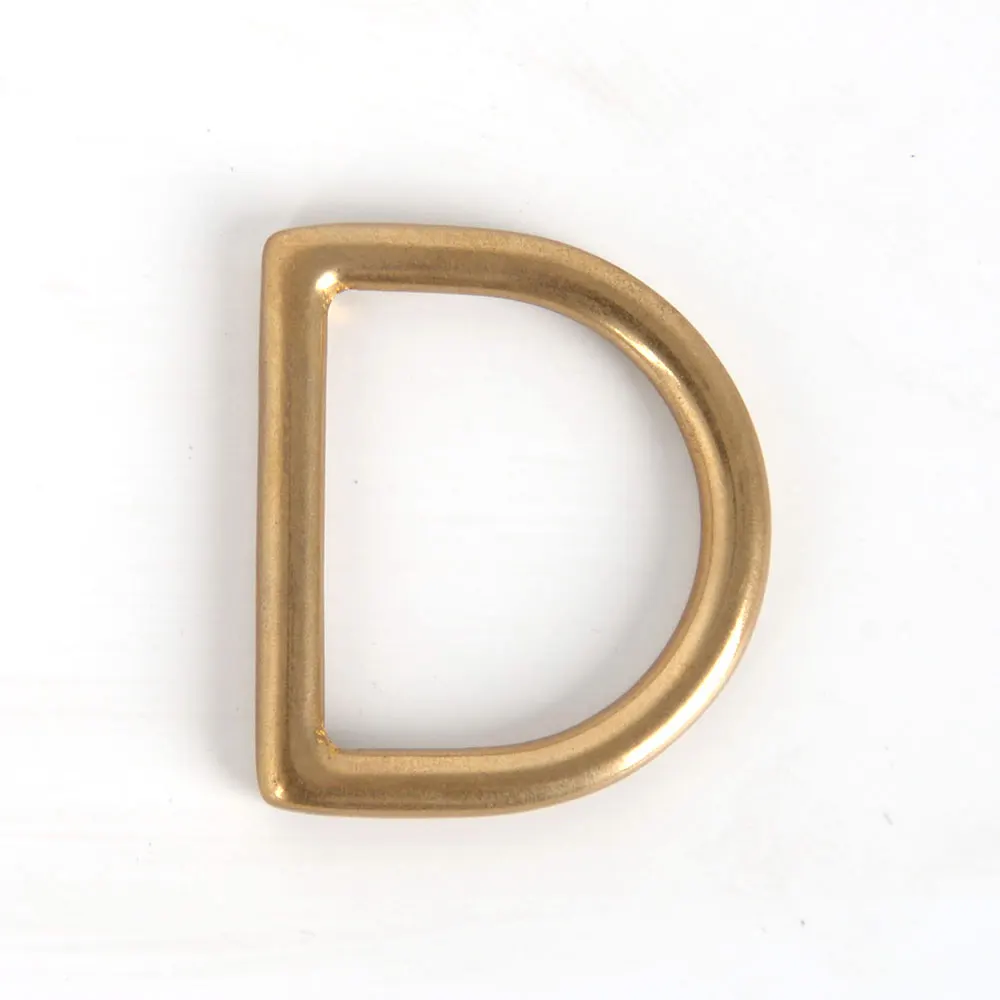 Solid brass d ring casting bag accessories metal D buckle for leather crafts 16mm 20mm 26mm 38mm 45mm