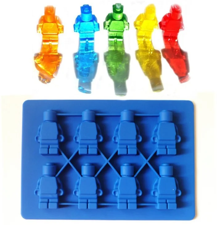 Building Brick and Figure Robot Lego Toys Ice Cube Trays Silicone Mold