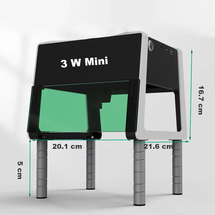 3W Mini Lazer Engraver, 85x85mm Desktop CNC DIY 3d engraving laser diodes for wood metal glass