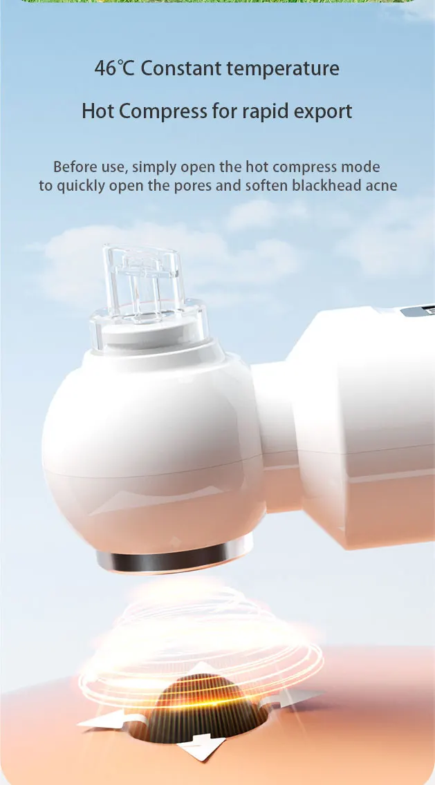Micro Foam Skin Scrubber for Face and NOSE Hot Compress Massage Instrument for All Skin Types and Blackhead Pore Cleaning