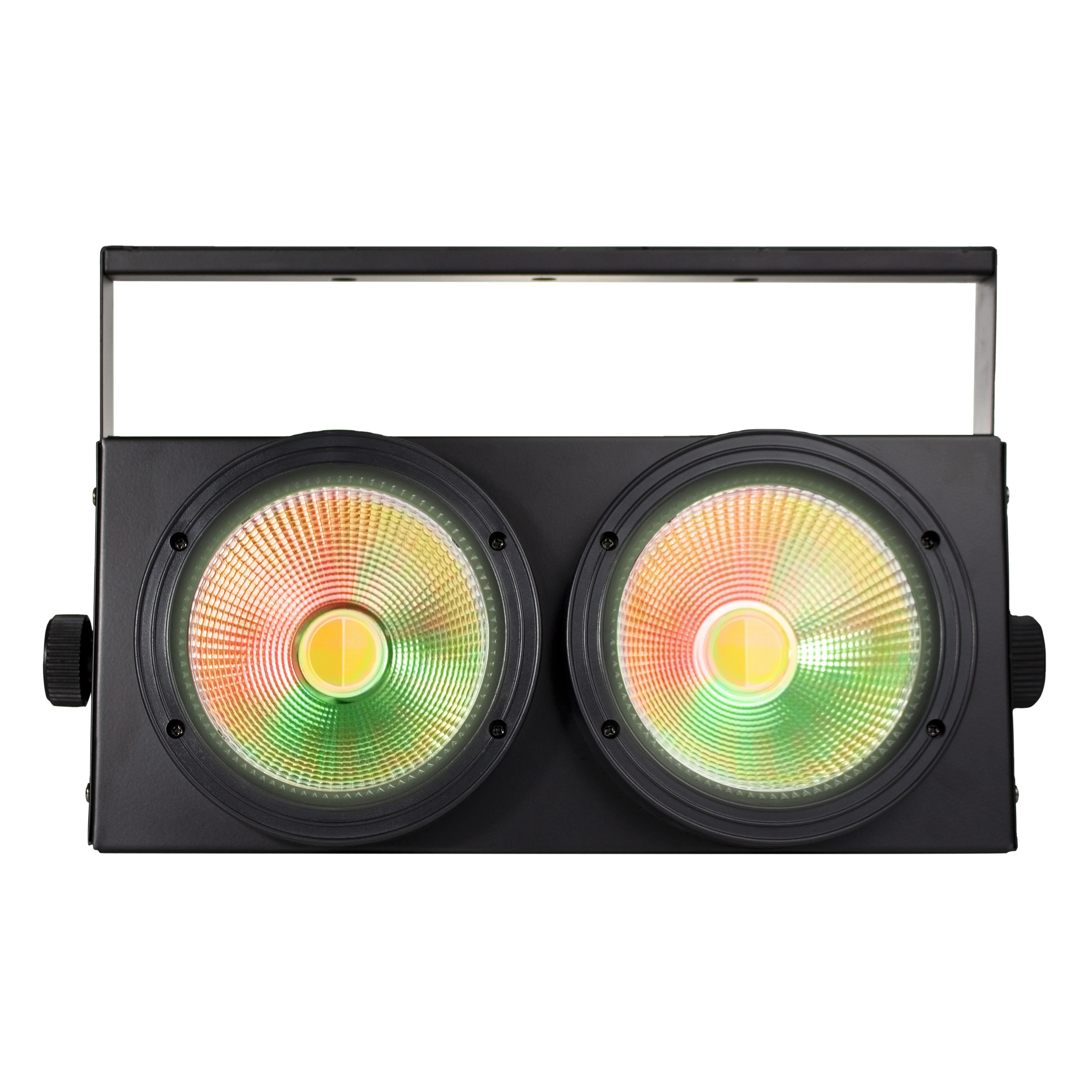 Audience Lighting 2 Eyes 2X100W Warm/Cool White Cob Peaky Blinders 2in1 Profile Spotlight Led Cob Par Stage Blinder Cob