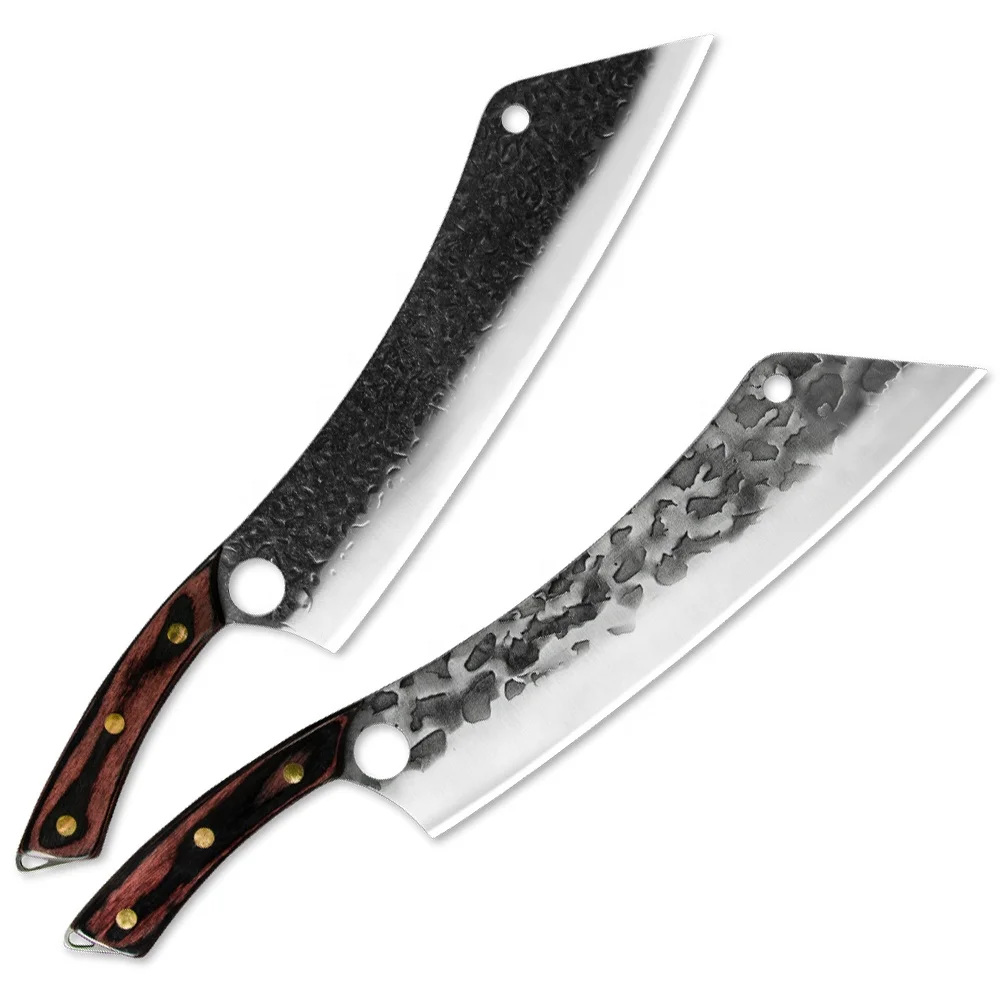 Dropshipping High Carbon Steel 12.5 Inch Long Chef Knife Forged Vegetable Cooking Cleaver Cutting Slicer Meat Knife Tool