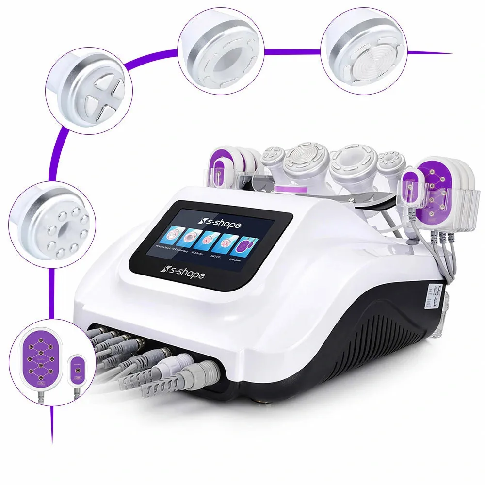 New Arrivals S-Shape Rf Cavitation 30K Vacuum Beauty Equipment To Lose Weight Lipo Laser Pads S Shape Slimming Machine