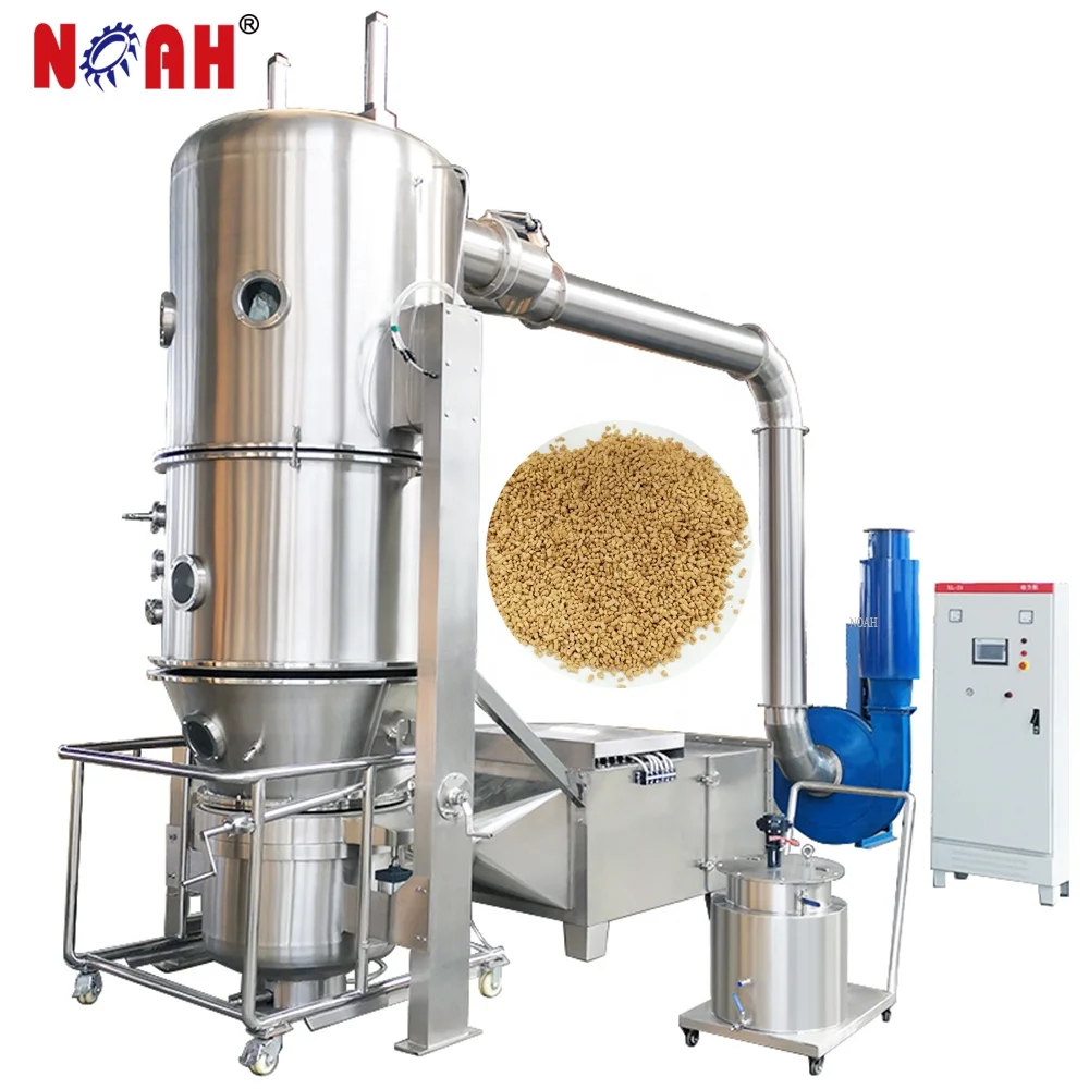 FL-120 Pharmaceutical Fluid Bed Pepper Flavoring granules making machine Food Spry Drying Granulator