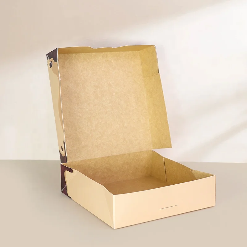 Custom Design Logo Eco Friend Food Grade Printing Foldable Cake Food Cookie Bread Pastry Donut Macaron Paper Packaging Boxes